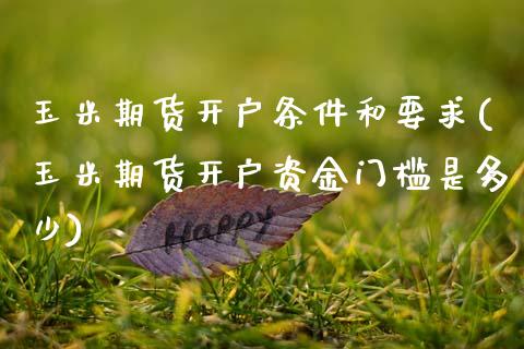 玉米期货开户条件和要求(玉米期货开户资金门槛是多少)_https://www.boyangwujin.com_白银期货_第1张