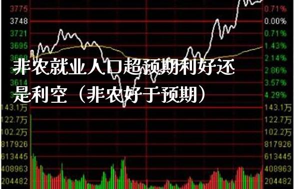 非农就业人口超预期利好还是利空（非农好于预期）_https://www.boyangwujin.com_期货直播间_第1张