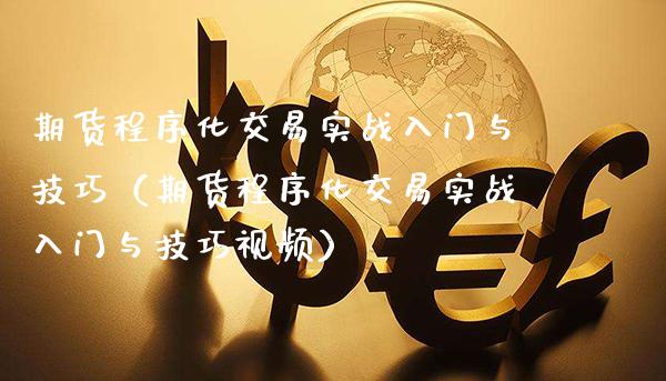 期货程序化交易实战入门与技巧（期货程序化交易实战入门与技巧视频）_https://www.boyangwujin.com_原油期货_第1张