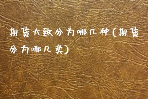 期货大致分为哪几种(期货分为哪几类)