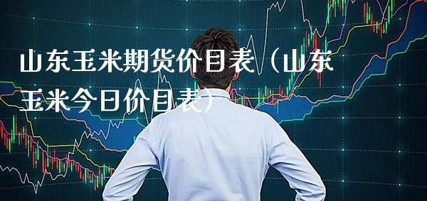 山东玉米期货价目表（山东玉米今日价目表）_https://www.boyangwujin.com_期货直播间_第1张