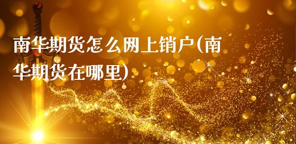 南华期货怎么网上销户(南华期货在哪里)_https://www.boyangwujin.com_期货科普_第1张