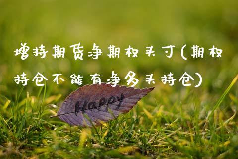 增持期货净期权头寸(期权持仓不能有净多头持仓)