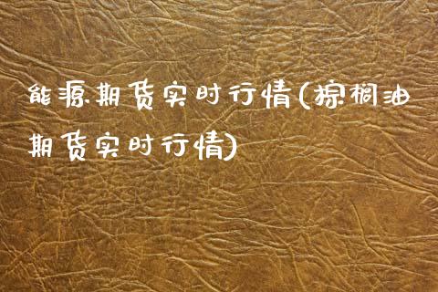 能源期货实时行情(棕榈油期货实时行情)