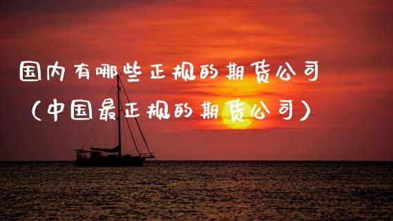 国内有哪些正规的期货公司（中国最正规的期货公司）