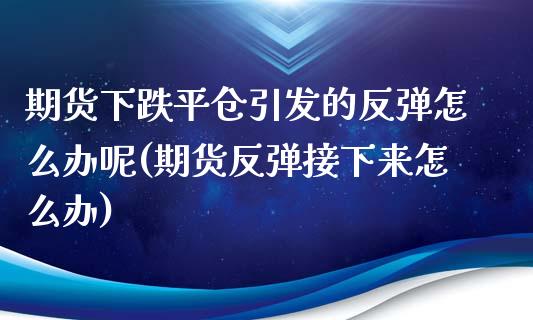 期货下跌平仓引发的反弹怎么办呢(期货反弹接下来怎么办)