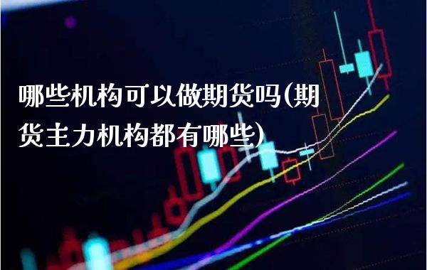 哪些机构可以做期货吗(期货主力机构都有哪些)_https://www.boyangwujin.com_期货直播间_第1张