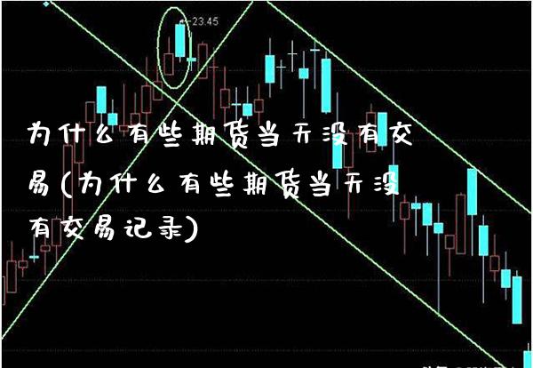 为什么有些期货当天没有交易(为什么有些期货当天没有交易记录)