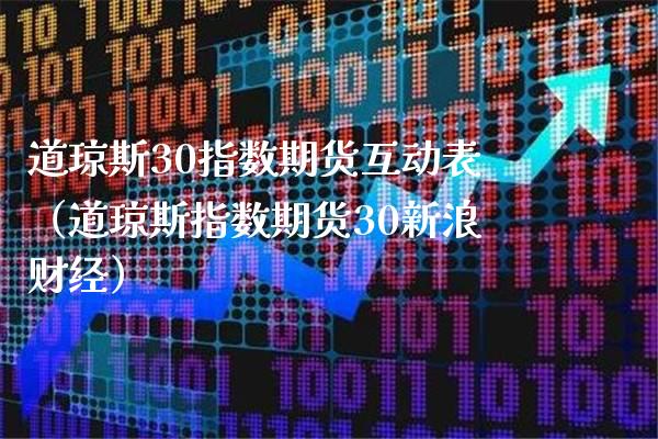 道琼斯30指数期货互动表（道琼斯指数期货30新浪财经）