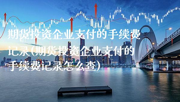 期货投资企业支付的手续费记录(期货投资企业支付的手续费记录怎么查)