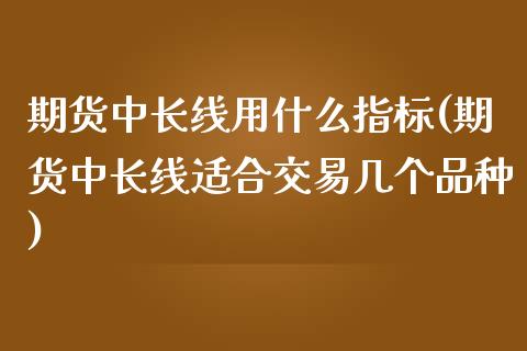 期货中长线用什么指标(期货中长线适合交易几个品种)_https://www.boyangwujin.com_纳指期货_第1张