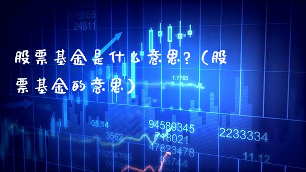 股票基金是什么意思?（股票基金的意思）