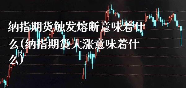 纳指期货触发熔断意味着什么(纳指期货大涨意味着什么)_https://www.boyangwujin.com_原油直播间_第1张