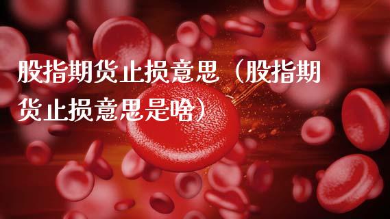 股指期货止损意思（股指期货止损意思是啥）