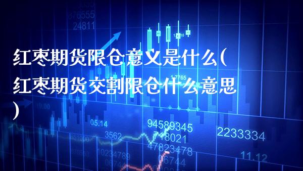红枣期货限仓意义是什么(红枣期货交割限仓什么意思)