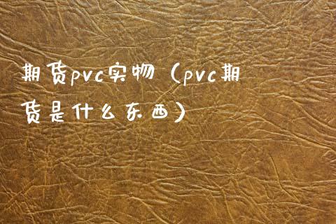 期货pvc实物（pvc期货是什么东西）_https://www.boyangwujin.com_期货直播间_第1张