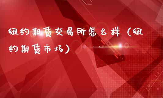 纽约期货交易所怎么样（纽约期货市场）_https://www.boyangwujin.com_期货直播间_第1张