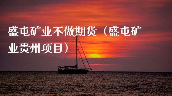 盛屯矿业不做期货（盛屯矿业贵州项目）_https://www.boyangwujin.com_期货直播间_第1张