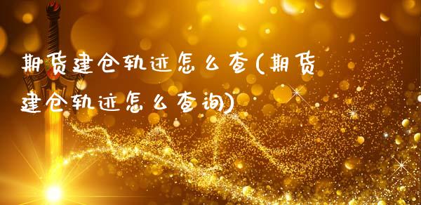 期货建仓轨迹怎么查(期货建仓轨迹怎么查询)