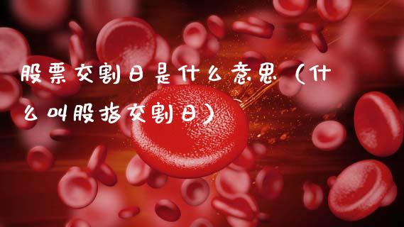 股票交割日是什么意思（什么叫股指交割日）