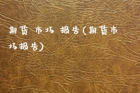 期货 市场 报告(期货市场报告)