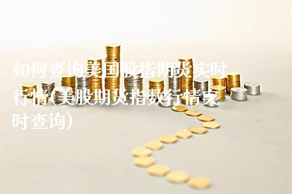 如何查询美国股指期货实时行情(美股期货指数行情实时查询)_https://www.boyangwujin.com_纳指期货_第1张
