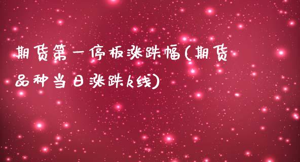 期货第一停板涨跌幅(期货品种当日涨跌k线)_https://www.boyangwujin.com_黄金期货_第1张