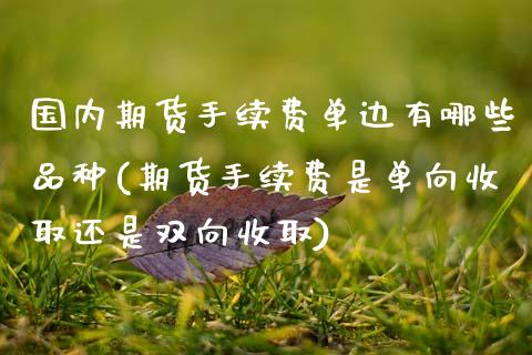 国内期货手续费单边有哪些品种(期货手续费是单向收取还是双向收取)