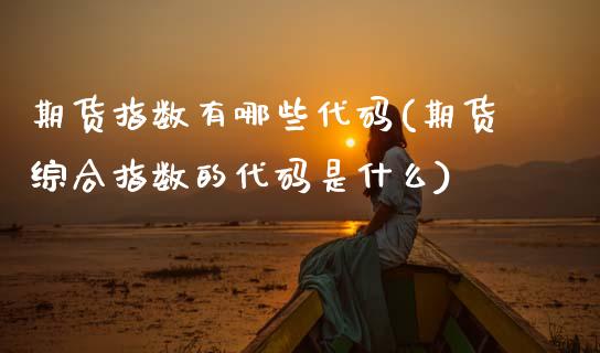 期货指数有哪些代码(期货综合指数的代码是什么)_https://www.boyangwujin.com_恒生指数_第1张