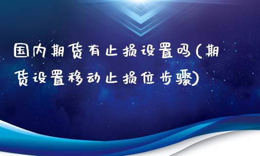 国内期货有止损设置吗(期货设置移动止损位步骤)_https://www.boyangwujin.com_原油直播间_第1张
