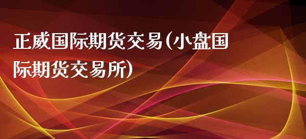 正威国际期货交易(小盘国际期货交易所)