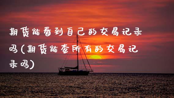 期货能看到自己的交易记录吗(期货能查所有的交易记录吗)_https://www.boyangwujin.com_白银期货_第1张