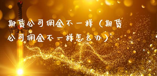 期货公司佣金不一样（期货公司佣金不一样怎么办）