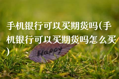手机银行可以买期货吗(手机银行可以买期货吗怎么买)_https://www.boyangwujin.com_期货直播间_第1张