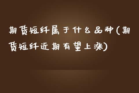 期货短纤属于什么品种(期货短纤近期有望上涨)_https://www.boyangwujin.com_恒生指数_第1张