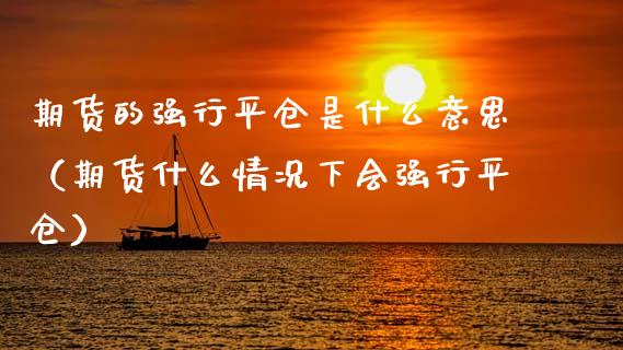 期货的强行平仓是什么意思（期货什么情况下会强行平仓）