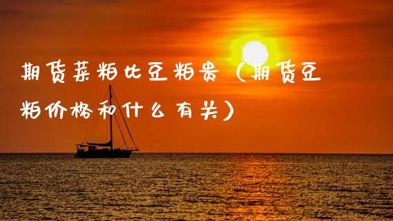 期货菜粕比豆粕贵（期货豆粕价格和什么有关）_https://www.boyangwujin.com_纳指期货_第1张