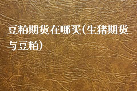 豆粕期货在哪买(生猪期货与豆粕)_https://www.boyangwujin.com_原油直播间_第1张