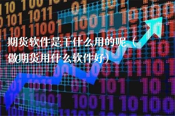 期货软件是干什么用的呢（做期货用什么软件好）