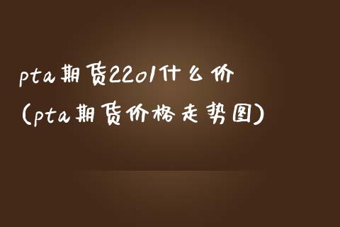 pta期货22o1什么价(pta期货价格走势图)_https://www.boyangwujin.com_白银期货_第1张