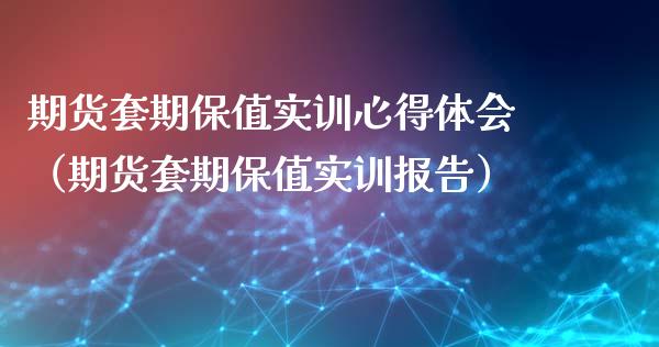 期货套期保值实训心得体会（期货套期保值实训报告）_https://www.boyangwujin.com_纳指期货_第1张