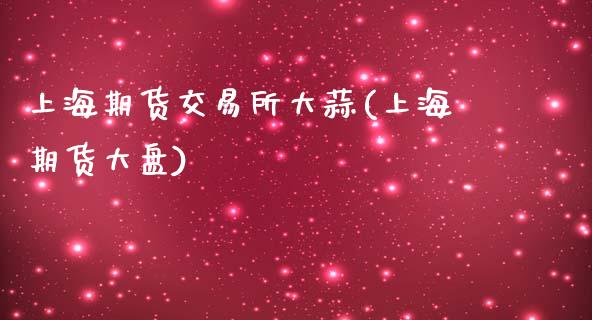 上海期货交易所大蒜(上海期货大盘)_https://www.boyangwujin.com_期货直播间_第1张