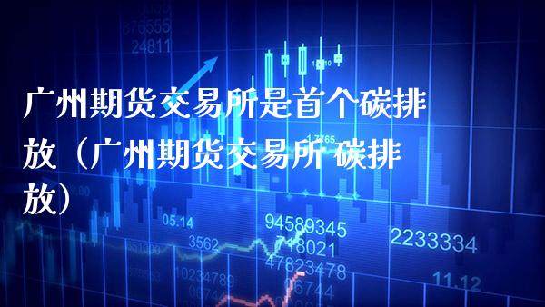 广州期货交易所是首个碳排放（广州期货交易所 碳排放）