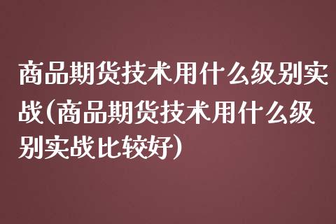 商品期货技术用什么级别实战(商品期货技术用什么级别实战比较好)_https://www.boyangwujin.com_黄金期货_第1张