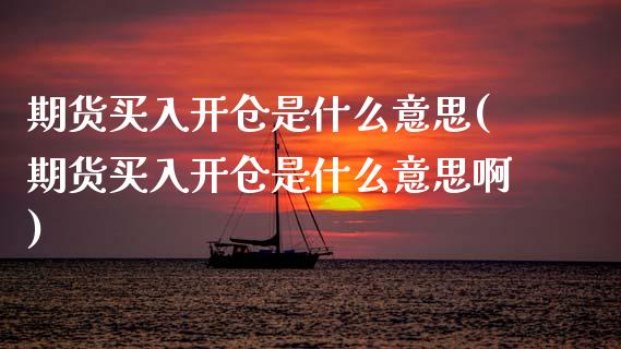 期货买入开仓是什么意思(期货买入开仓是什么意思啊)_https://www.boyangwujin.com_期货直播间_第1张