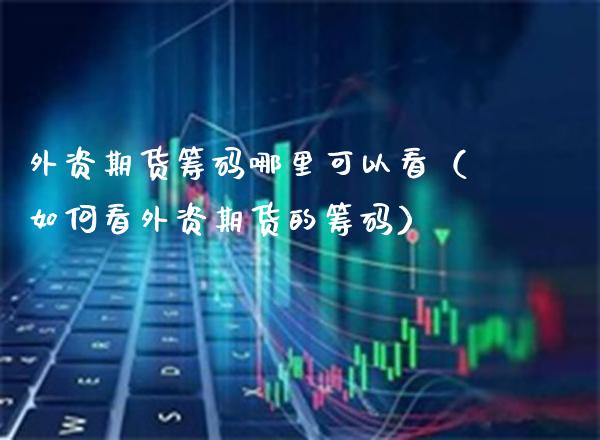 外资期货筹码哪里可以看（如何看外资期货的筹码）