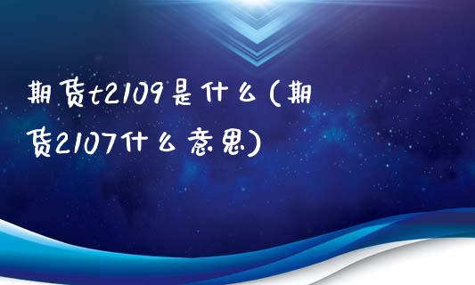 期货t2109是什么(期货2107什么意思)