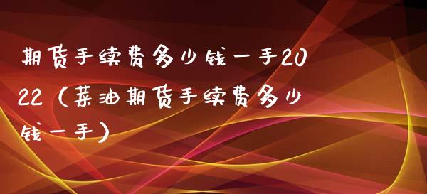 期货手续费多少钱一手2022（菜油期货手续费多少钱一手）