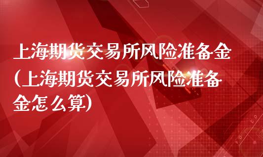 上海期货交易所风险准备金(上海期货交易所风险准备金怎么算)