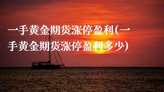 一手黄金期货涨停盈利(一手黄金期货涨停盈利多少)